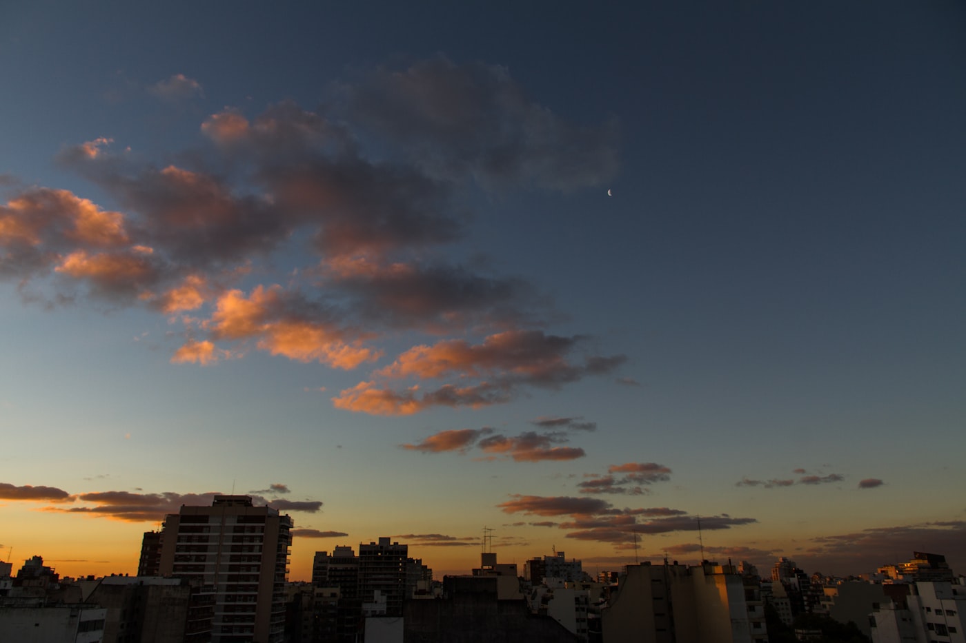 Skyline of tall residential towers in Buenos Aires